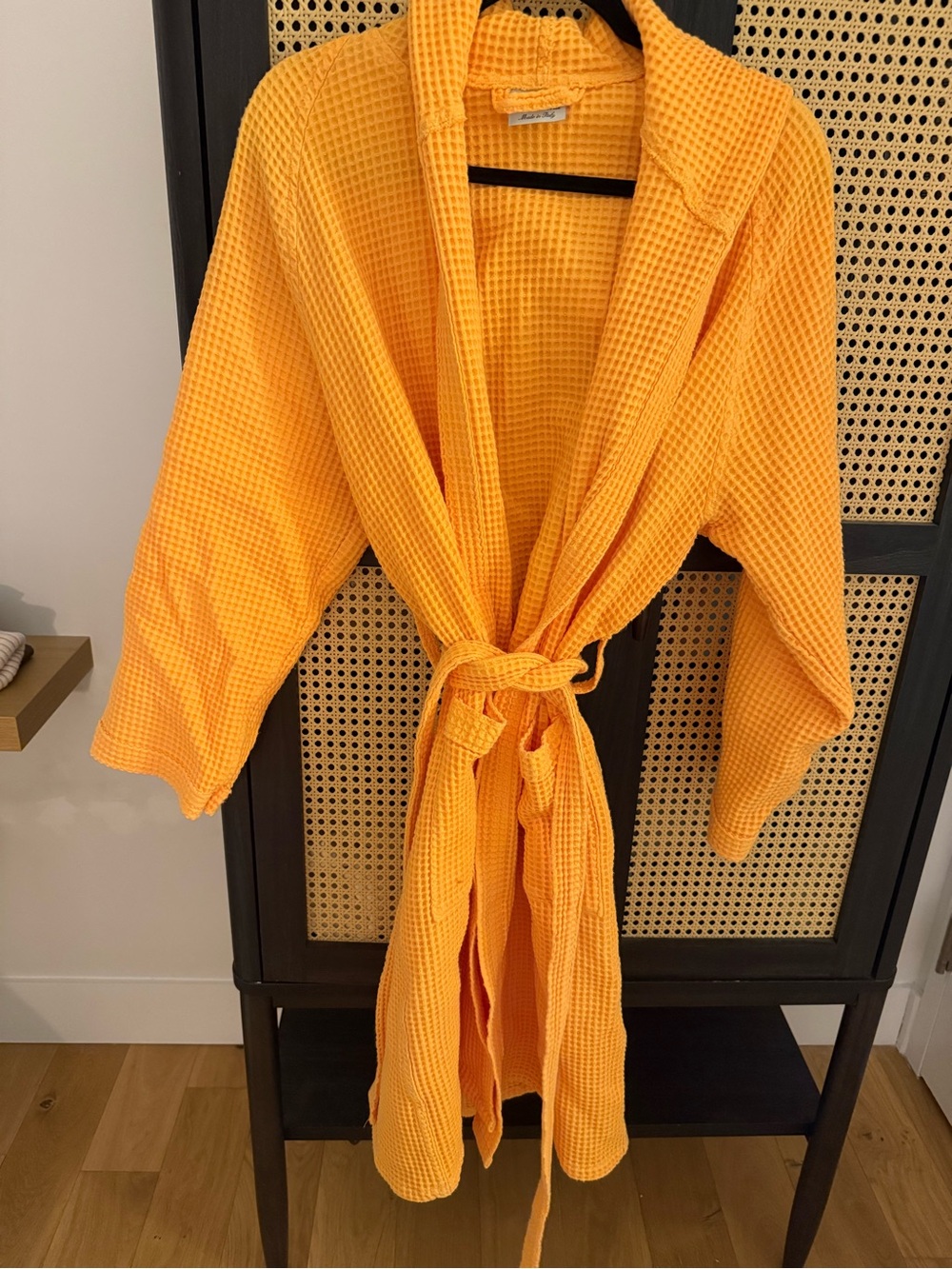 Waffle Kimono Robe - Mandarin orange